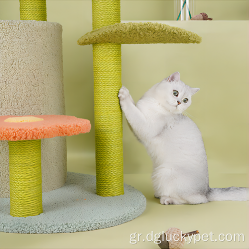 Υψηλή ισχυρή δημοφιλής σιζάλ Climbing Cat Scratcher